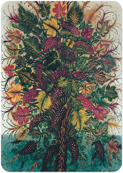 Les Grappes de Raisin - 1930 By Seraphine Louis Pack of 10 Post Cards | Seraphine Louis Post Cards | A6 (10.5 x 14.8 cm) - 4.1 x 5.8 inches