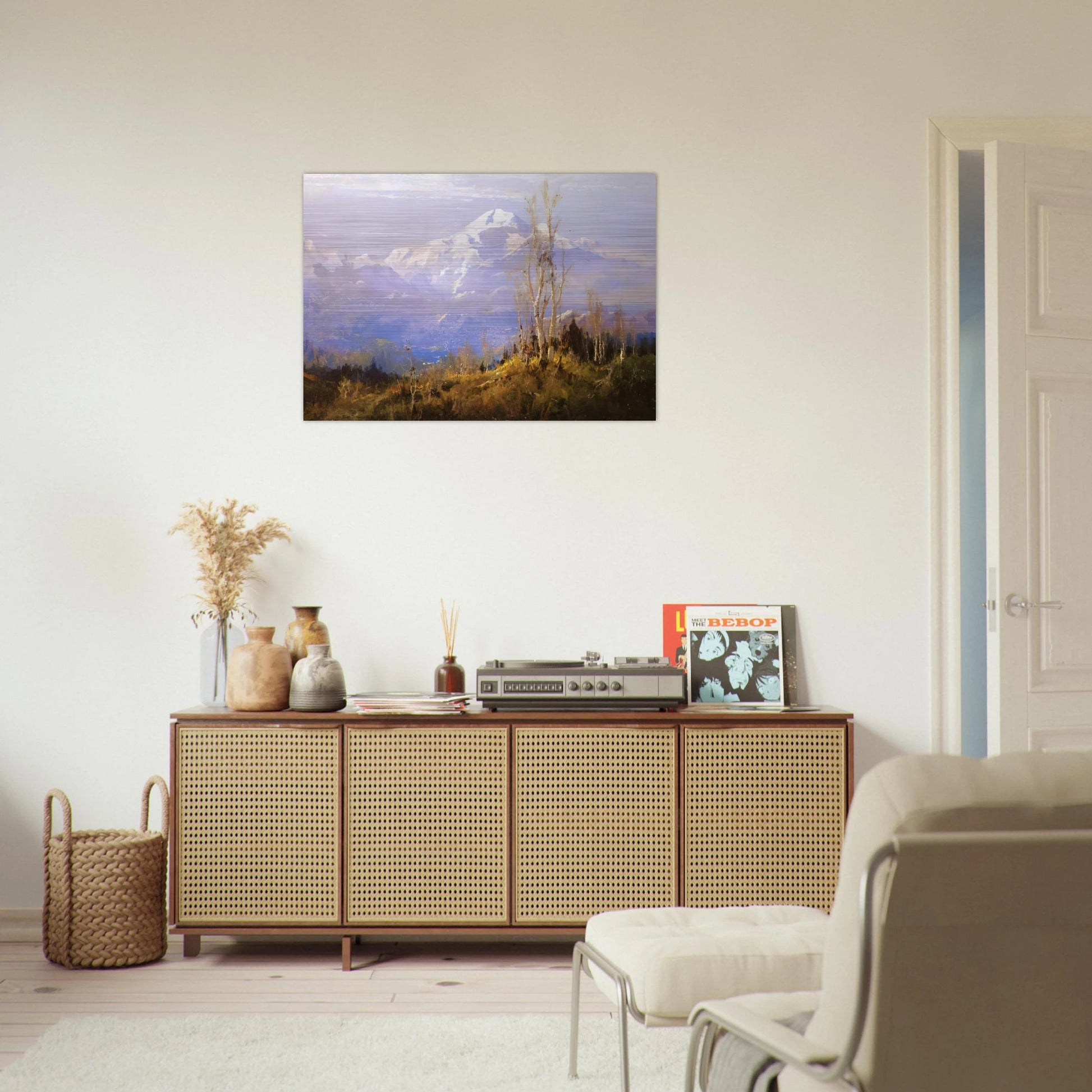 Mount McKinley - Romanticism - Sydney Laurence Brushed Aluminum Print - 70x100 cm / 28x40 inches | Sydney Laurence Aluminum Print | Sydney Laurence Prints