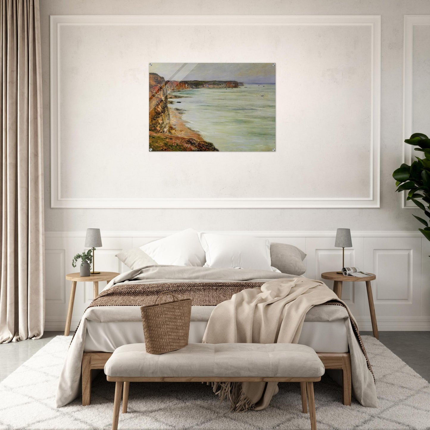 Calm Weather, Fecamp - claude monet Acrylic Print - 70x100 cm / 28x40″ inches | claude monet Wall Art | claude monet Prints