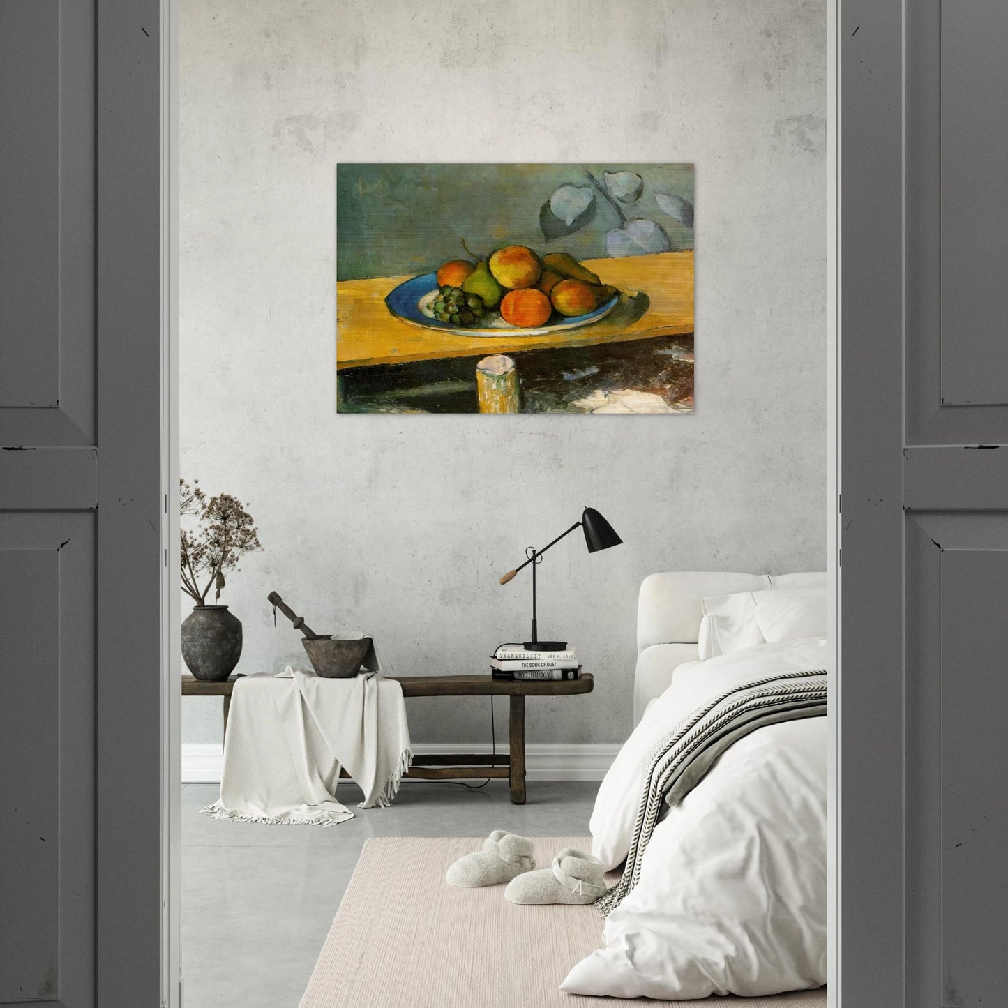 Apples, Pears and Grapes - Paul Cézanne Brushed Aluminum Print - 70x100 cm / 28x40 inches | Paul Cézanne Aluminum Print | Paul Cézanne Prints