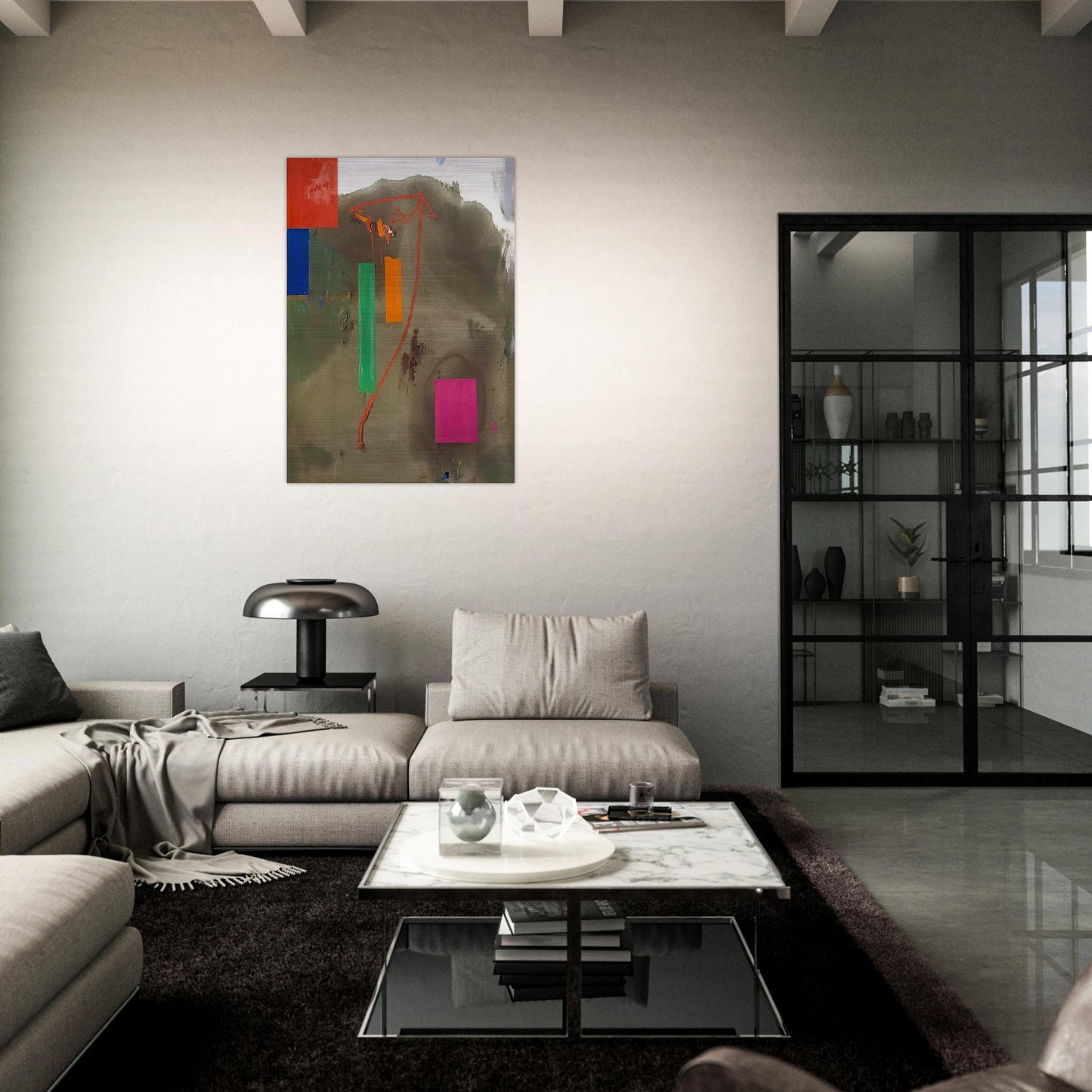 Lonely Journey - Hans Hofmann Brushed Aluminum Print - 70x100 cm / 28x40 inches | Hans Hofmann Aluminum Print | Hans Hofmann Prints