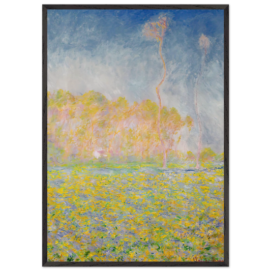 Springtime Landscape - claude monet 70x100 cm / 28x40 inches Framed Art Print – Black Wooden Frame