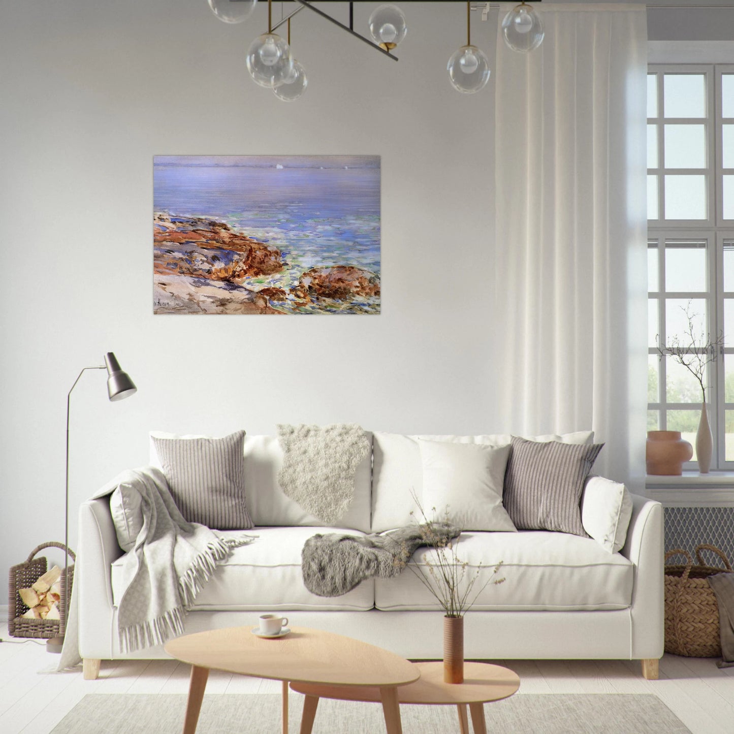 Seascape, Isles of Shoals - Childe Hassam Brushed Aluminum Print - 70x100 cm / 28x40 inches | Childe Hassam Aluminum Print | Childe Hassam Prints