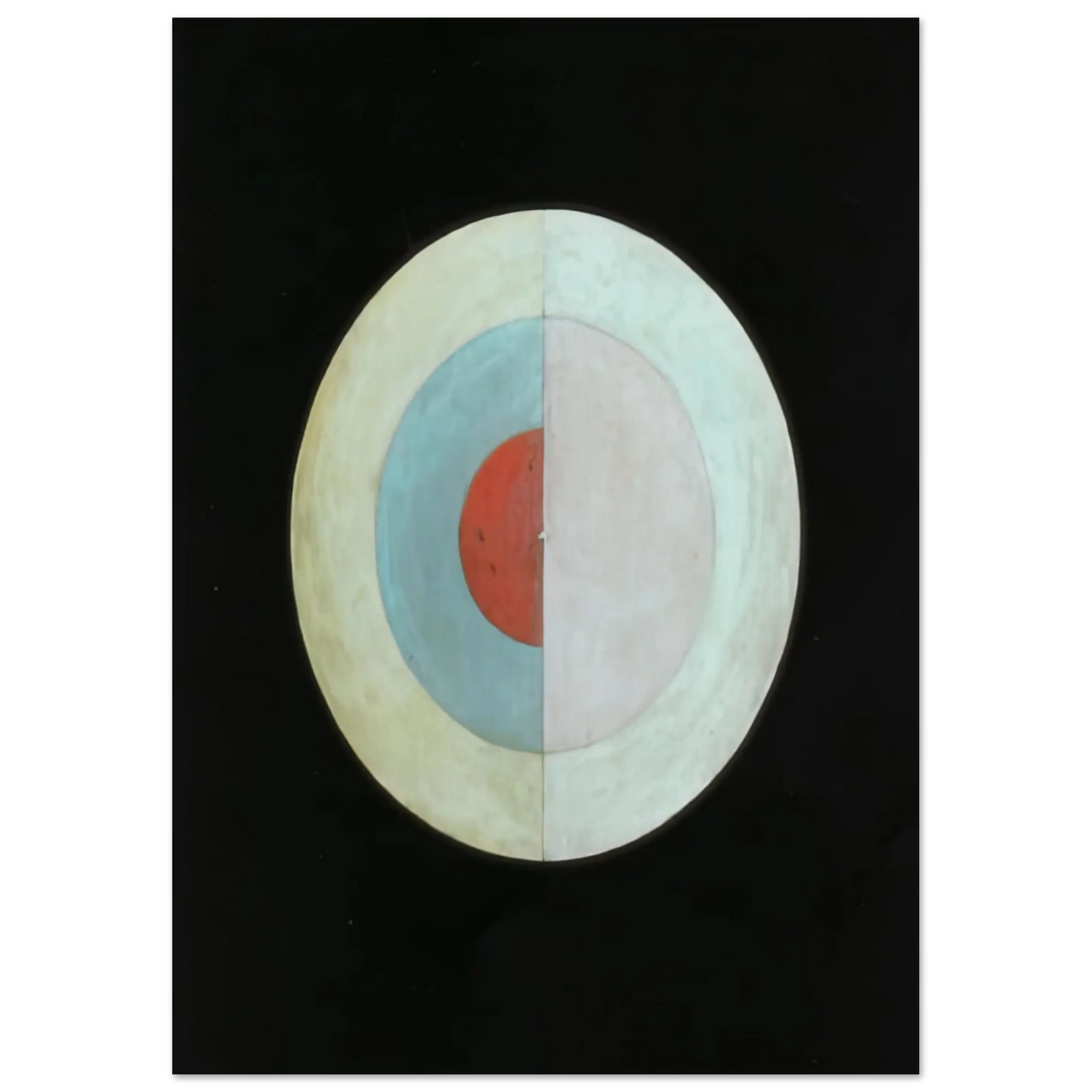 Hilma af Klint - THE SWAN NO 16 1915 Wall art - 27x35 cm / 11x14 Inches - Premium Wooden Framed Poster With Fine Art Paper - White frame