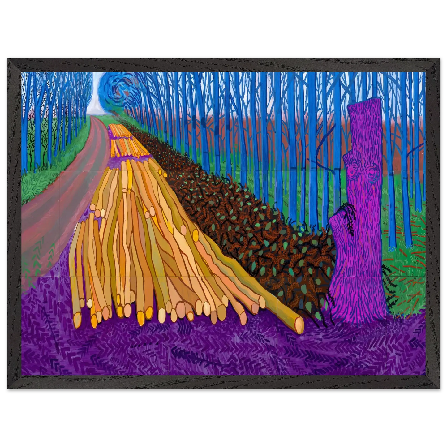 David Hockney - David Hockney Wall art - 15x20 cm / 6x8 Inches - Premium Wooden Framed Poster With Fine Art Paper - Black frame