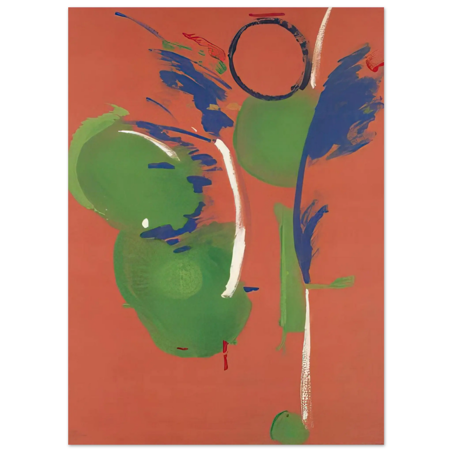 Helen Frankenthaler - Mary, Mary - 1987 Wall art - 60x80 cm / 24x32 Inches - Premium Wooden Framed Poster With Fine Art Paper - White frame