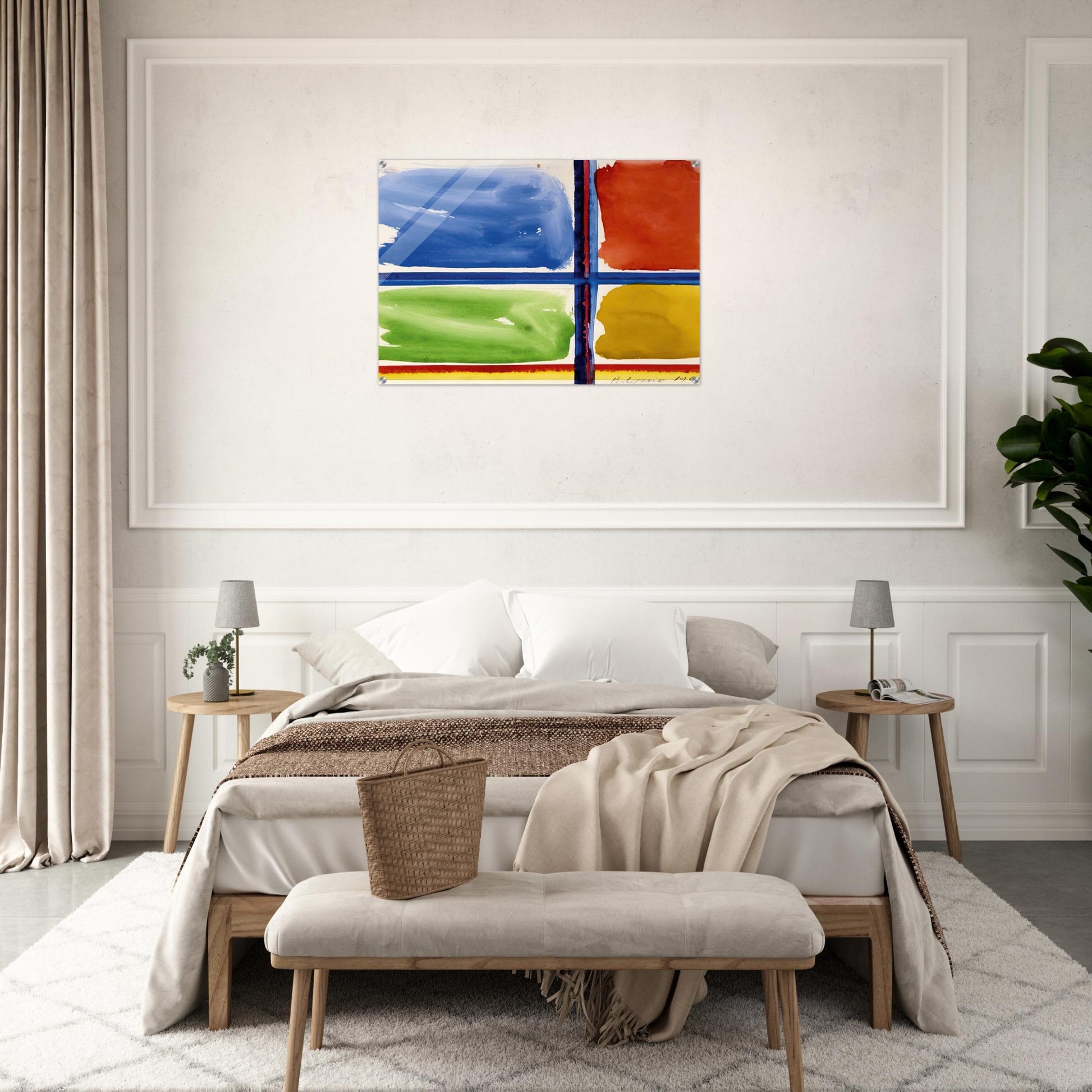FENSTERKREUZ II 1966 - BLINKY PALERMO Acrylic Print - 70x100 cm / 28x40″ inches