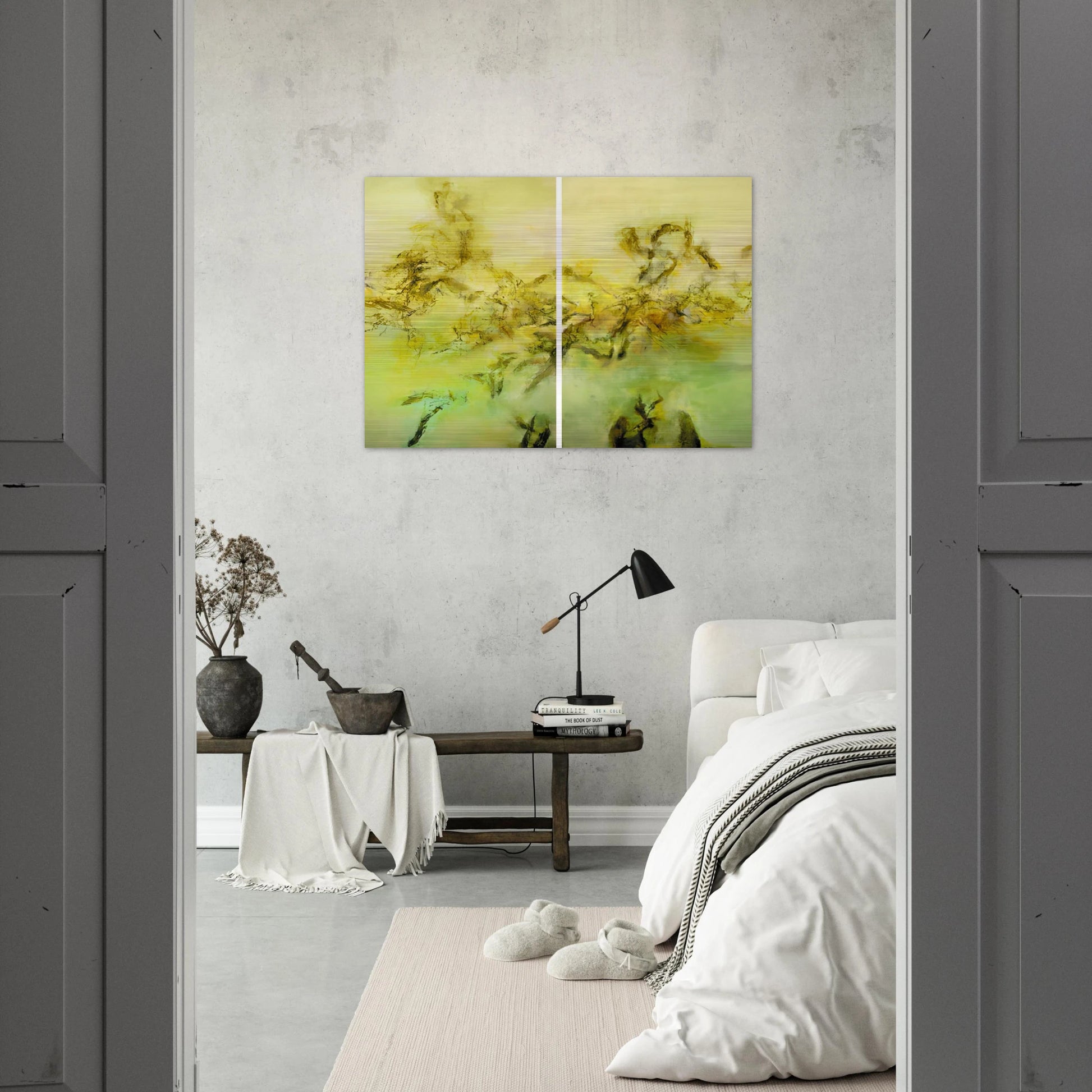 27 10 2002 2002 - Zao Wou-Ki Brushed Aluminum Print - 70x100 cm / 28x40 inches | Zao Wou-Ki Aluminum Print | Zao Wou-Ki Prints