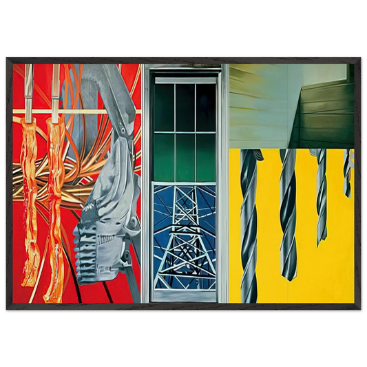 Industrial Cottage - James Rosenquist 70x100 cm / 28x40 inches Framed Art Print – Black Wooden Frame
