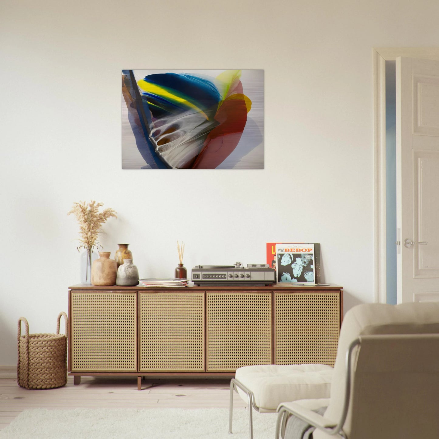 Wanderland Express - 1976 - Paul Jenkins Brushed Aluminum Print - 70x100 cm / 28x40 inches | Paul Jenkins Aluminum Print | Paul Jenkins Prints