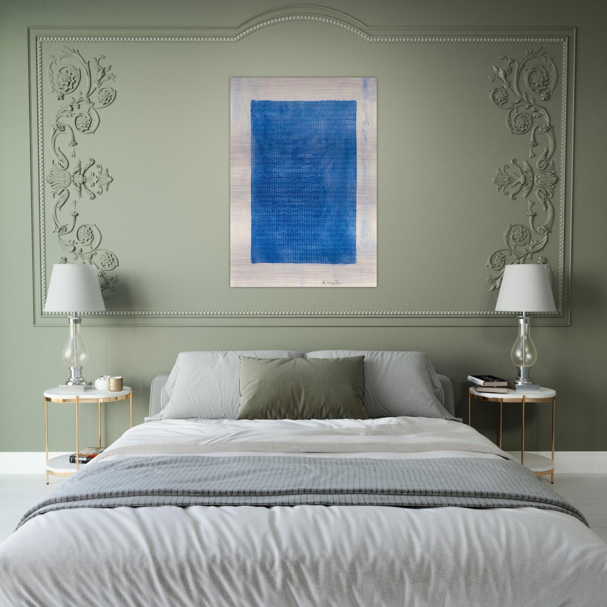 Stars - Agnes Martin Brushed Aluminum Print - 70x100 cm / 28x40 inches | Agnes Martin Aluminum Print | Agnes Martin Prints