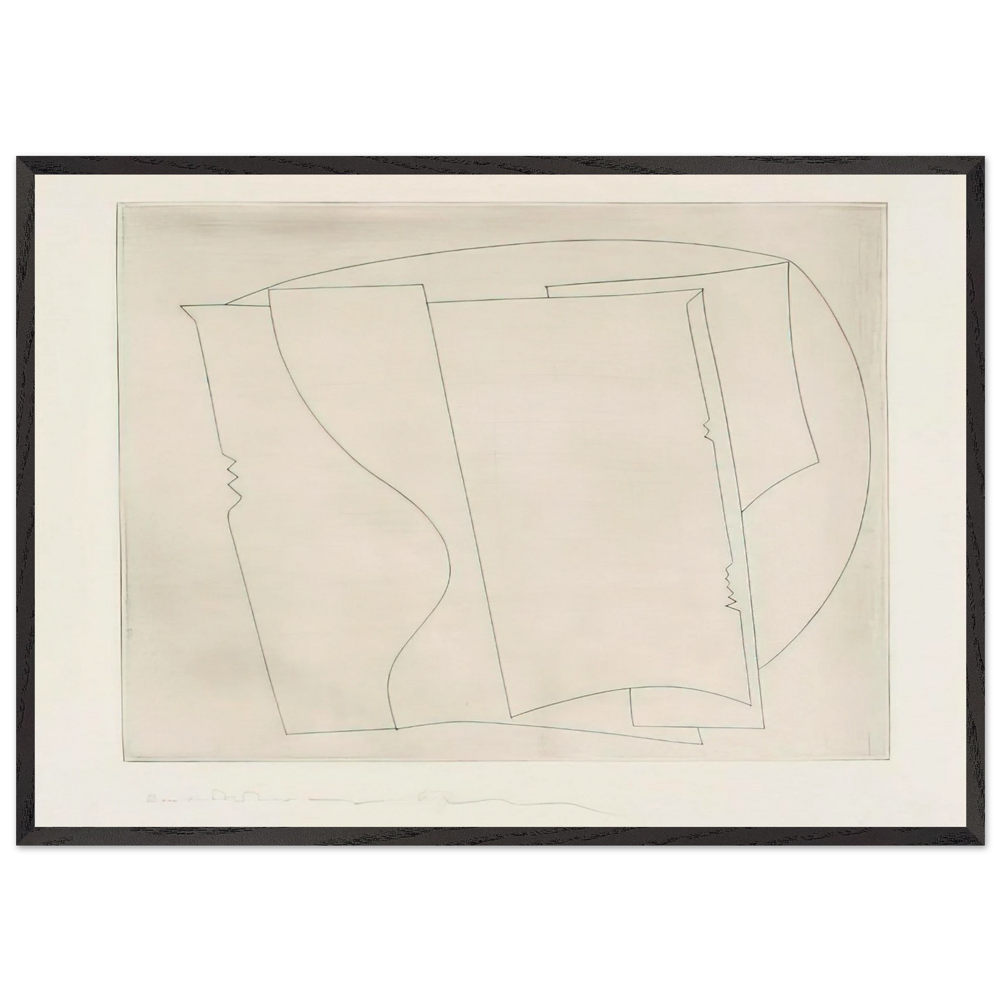 Ronco - 1967 - Ben Nicholson 70x100 cm / 28x40 inches Framed Art Print – Black Wooden Frame