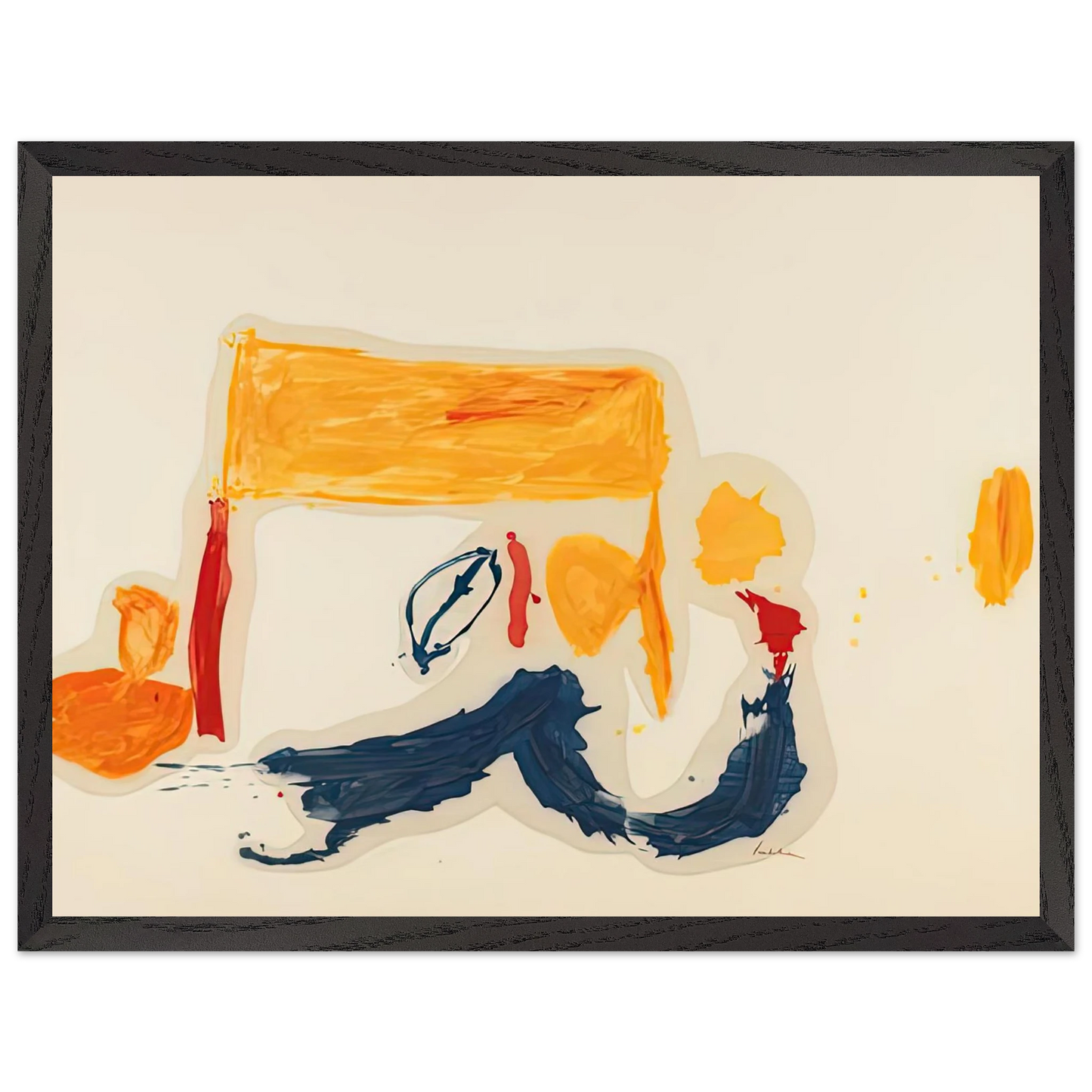 Helen Frankenthaler - Yellow Games, 1962- Wall Art - 28x40 inches / 70x70 cm - Canvas (Imperial)-canvas - -