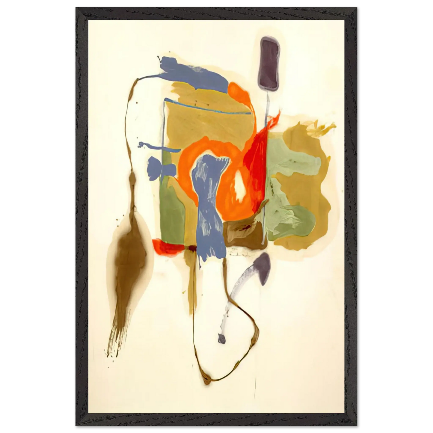 Helen Frankenthaler - Blue Form in a Scene - 1961 Wall art - 40x50 cm / 16x20 Inches - Fine Art Poster - -