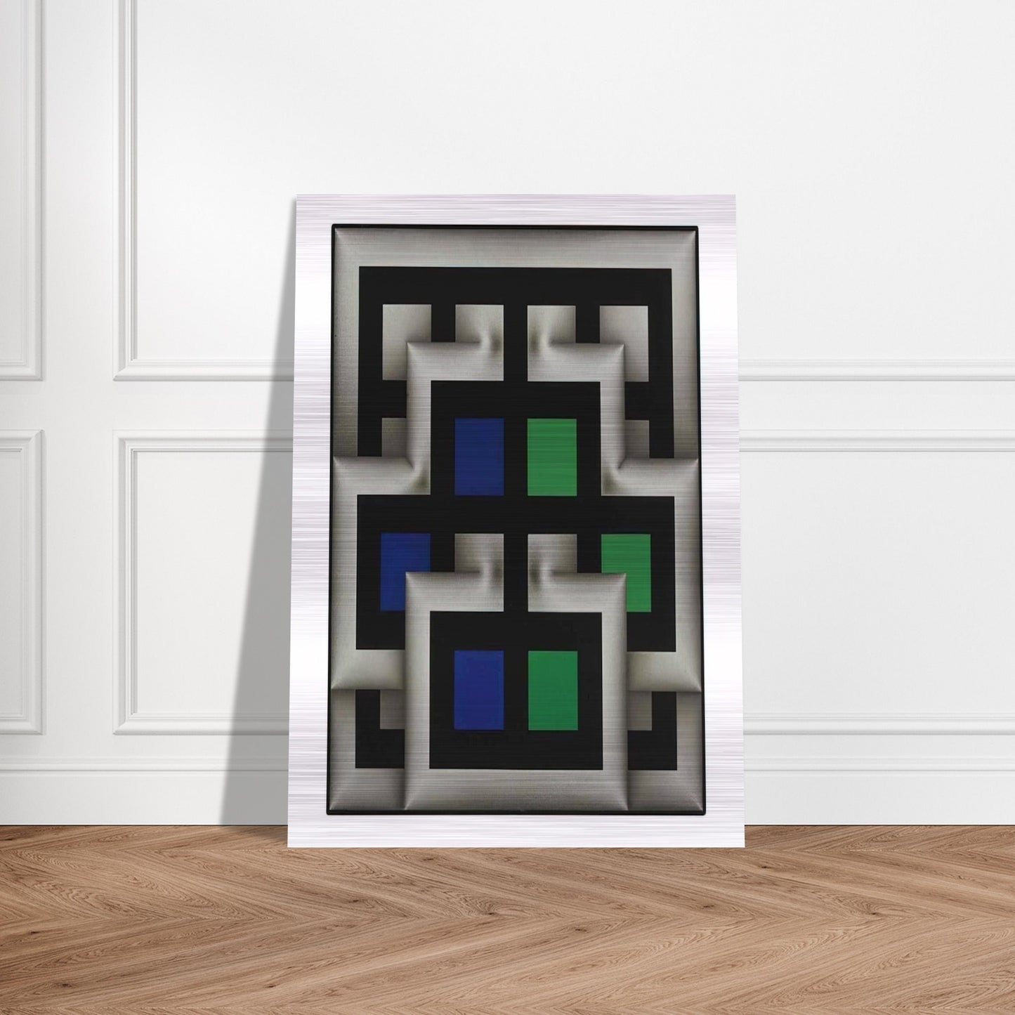 Sararas XX - 1981 - Omar Rayo Brushed Aluminum Print - 70x100 cm / 28x40 inches | Omar Rayo Aluminum Print | Omar Rayo Prints