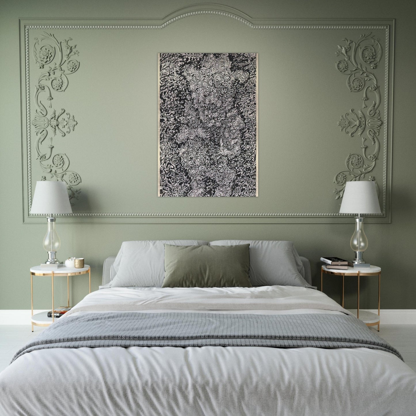 FIGURE WITH HAT IN A LANDSCAPE 1960 - Jean Dubuffet Brushed Aluminum Print - 70x100 cm / 28x40 inches | Jean Dubuffet Aluminum Print | Jean Dubuffet Prints