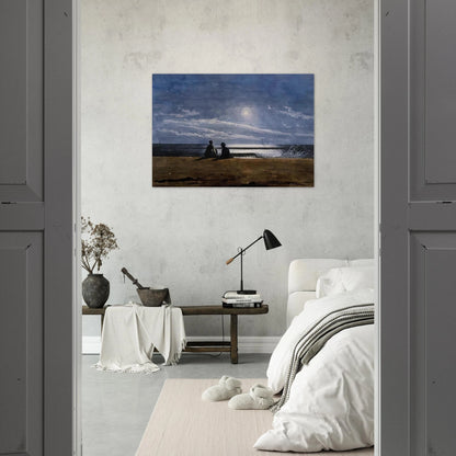 MOONLIGHT - Winslow Homer Brushed Aluminum Print - 70x100 cm / 28x40 inches | Winslow Homer Aluminum Print | Winslow Homer Prints
