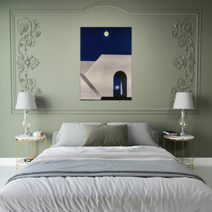 ARCHITECTURE AU CLAIR DE LUNE 1956 - Rene Magritte Brushed Aluminum Print - 70x100 cm / 28x40 inches | Rene Magritte Aluminum Print | Rene Magritte Prints