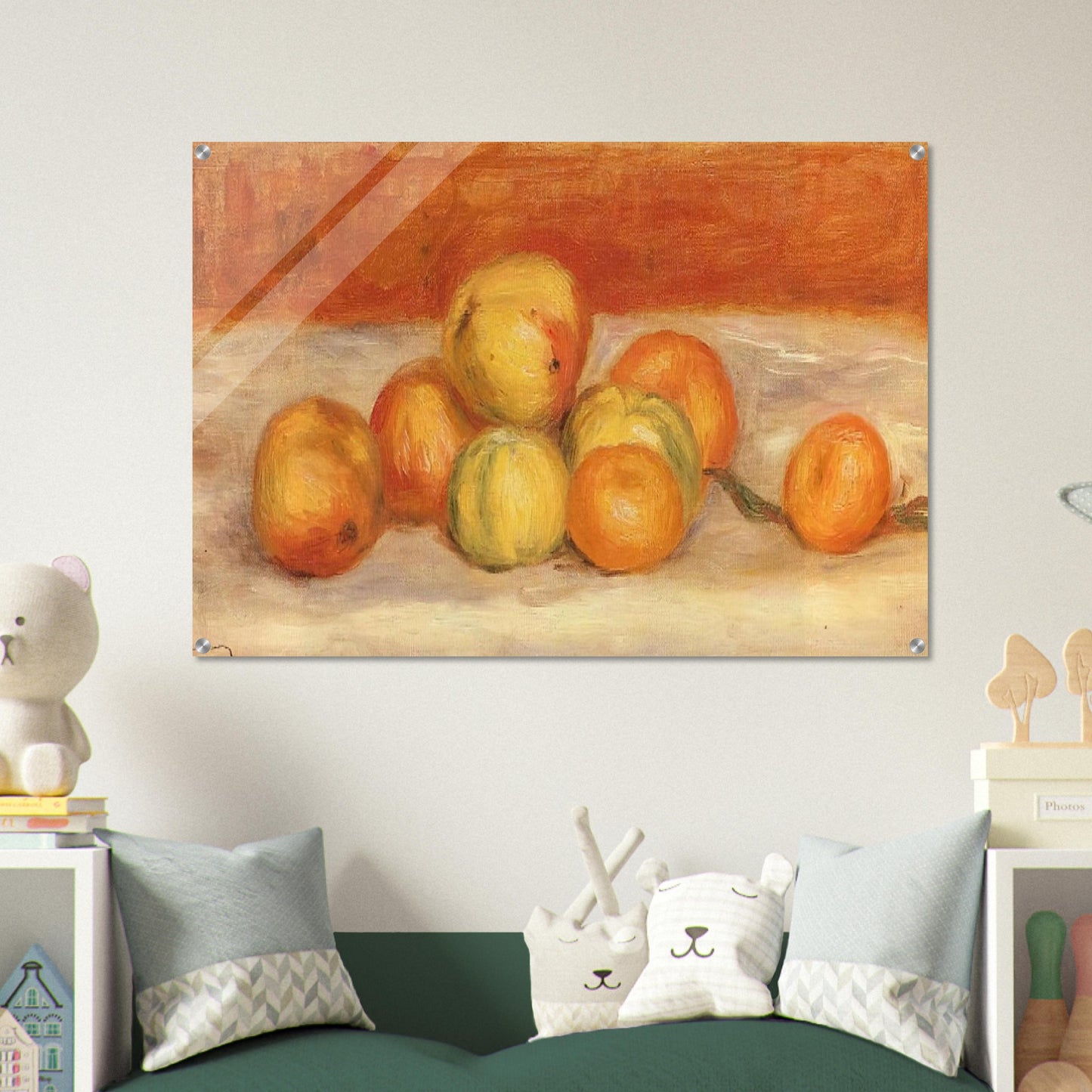 Apples and Manderines - Pierre-Auguste Renoir Acrylic Print - 70x100 cm / 28x40″ inches | Pierre-Auguste Renoir Wall Art | Pierre-Auguste Renoir Prints