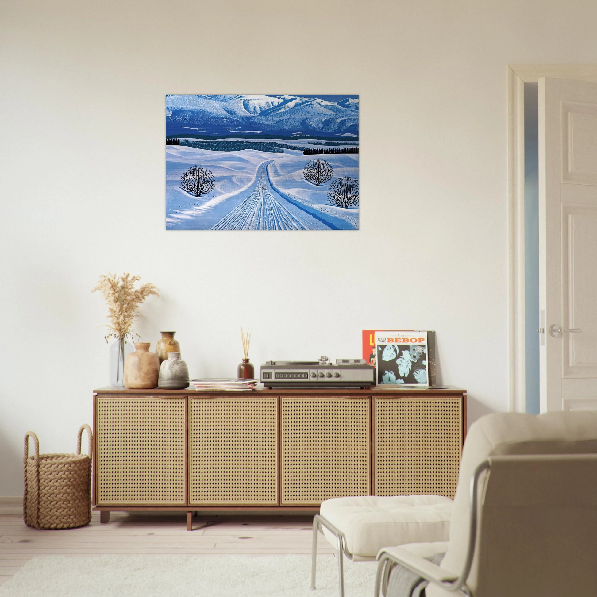 Winter Roads - Hiroshi Nagai Brushed Aluminum Print - 70x100 cm / 28x40 inches | Hiroshi Nagai Aluminum Print | Hiroshi Nagai Prints