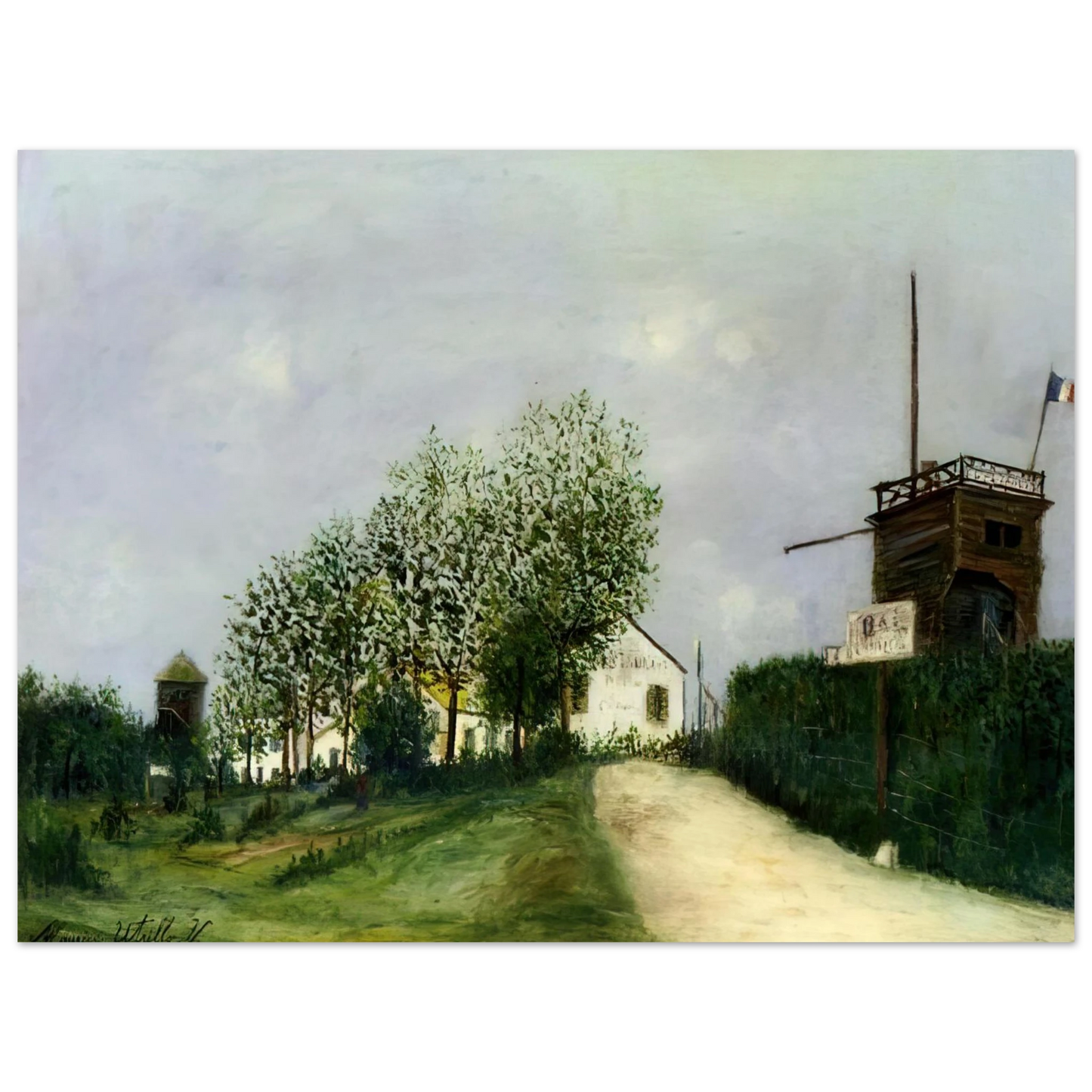 Maurice Utrillo - MOULIN IN SANNOIS  75x100 cm / 30x40inches Fine Art Poster