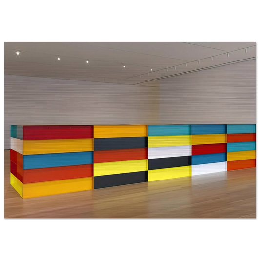 Untitled - 1991 - Donald Judd Brushed Aluminum Print - 70x100 cm / 28x40 inches | Donald Judd Aluminum Print | Donald Judd Prints