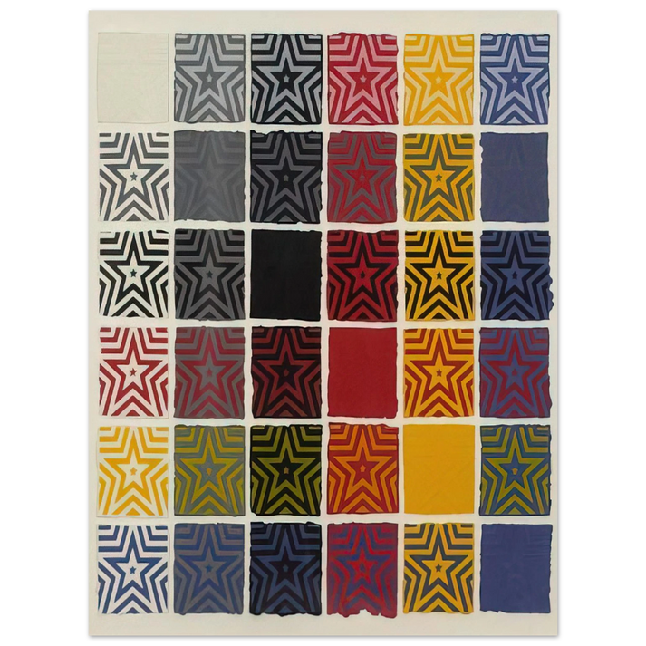 Sol LeWitt - Stars 5 Pointed  75x100 cm / 30x40inches Fine Art Poster