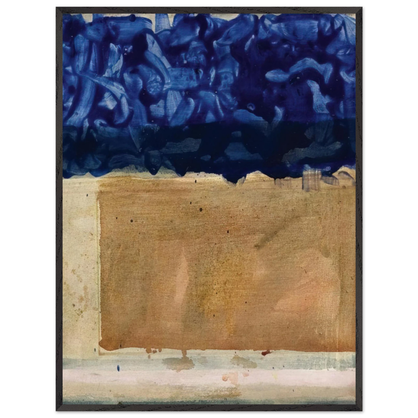 Helen Frankenthaler - Shoreline - 1952 Wall art - 60x90 cm / 24x36 inches - Premium Wooden Framed Poster With Fine Art Paper-canvas - Black frame