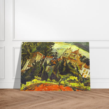 HOUSES AT CERET - Chaim Soutine Brushed Aluminum Print - 70x100 cm / 28x40 inches | Chaim Soutine Aluminum Print | Chaim Soutine Prints
