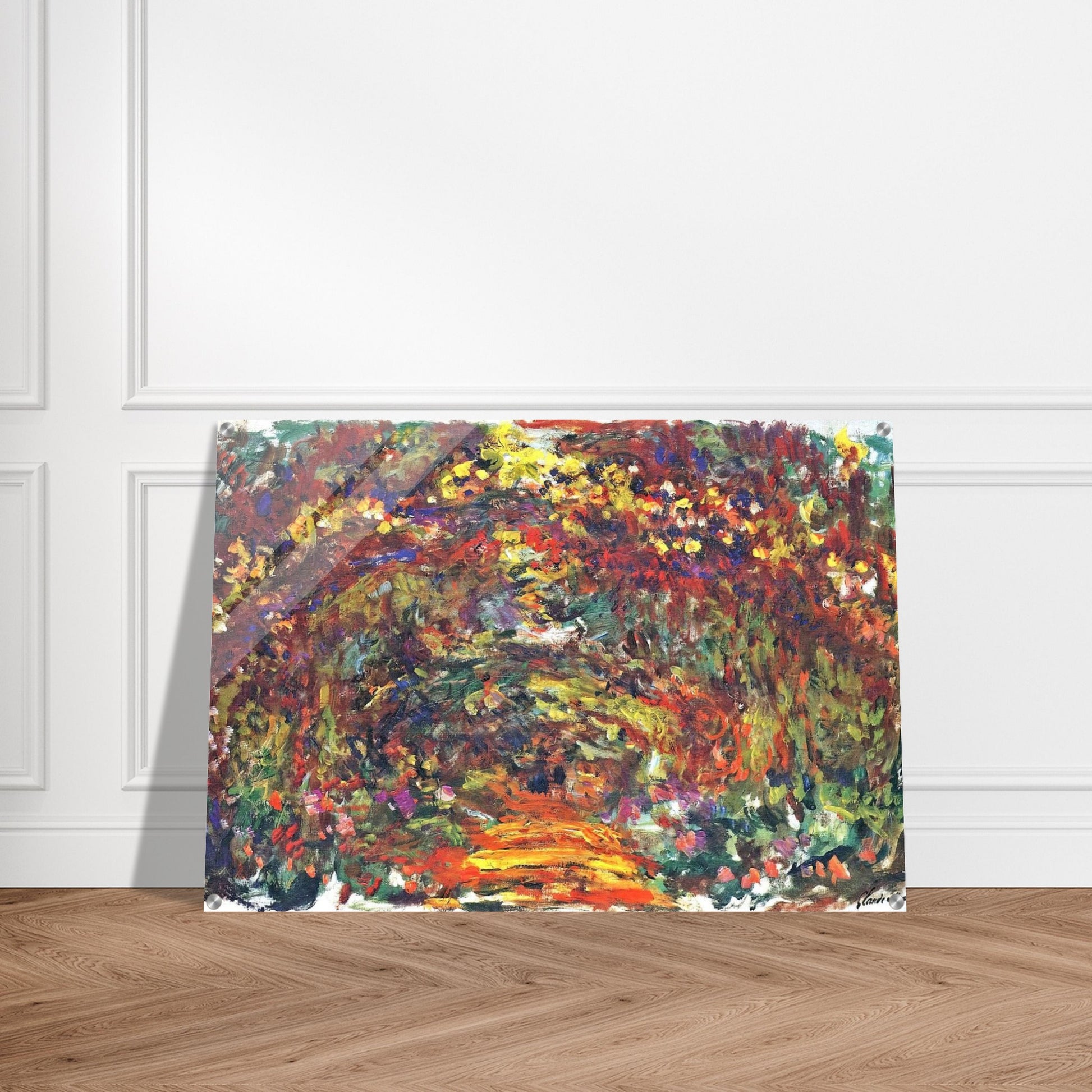 Path under the Rose Trellises, Giverny - claude monet Acrylic Print - 70x100 cm / 28x40″ inches