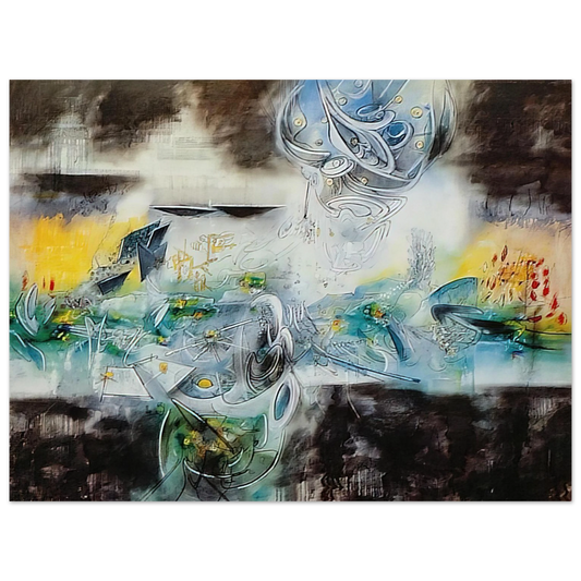 Roberto Matta - ABRIR EL CUBO Y ENCONTRAR LA VIDA  75x100 cm / 30x40inches Fine Art Poster