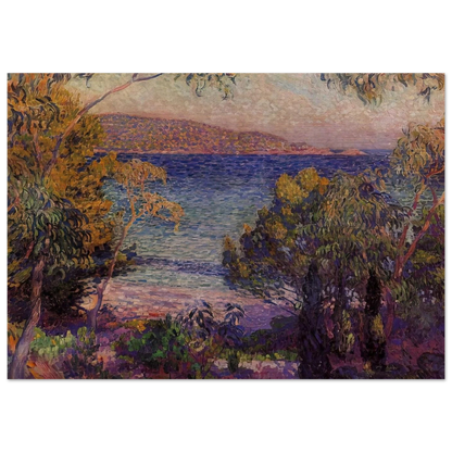 PINES AND EUCALYPTUS AT CAVELIERI 1905 - Theo van Rysselberghe Brushed Aluminum Print - 70x100 cm / 28x40 inches | Theo van Rysselberghe Aluminum Print | Theo van Rysselberghe Prints