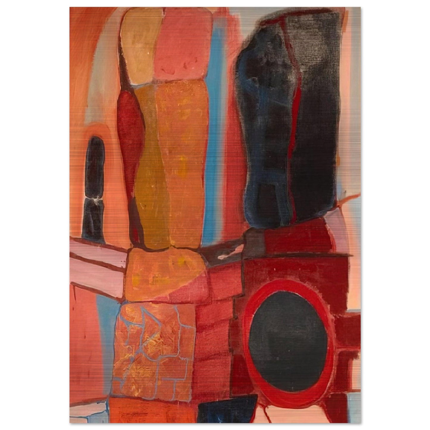 Rock Totems - 1948 - John Ferren Brushed Aluminum Print - 70x100 cm / 28x40 inches | John Ferren Aluminum Print | John Ferren Prints
