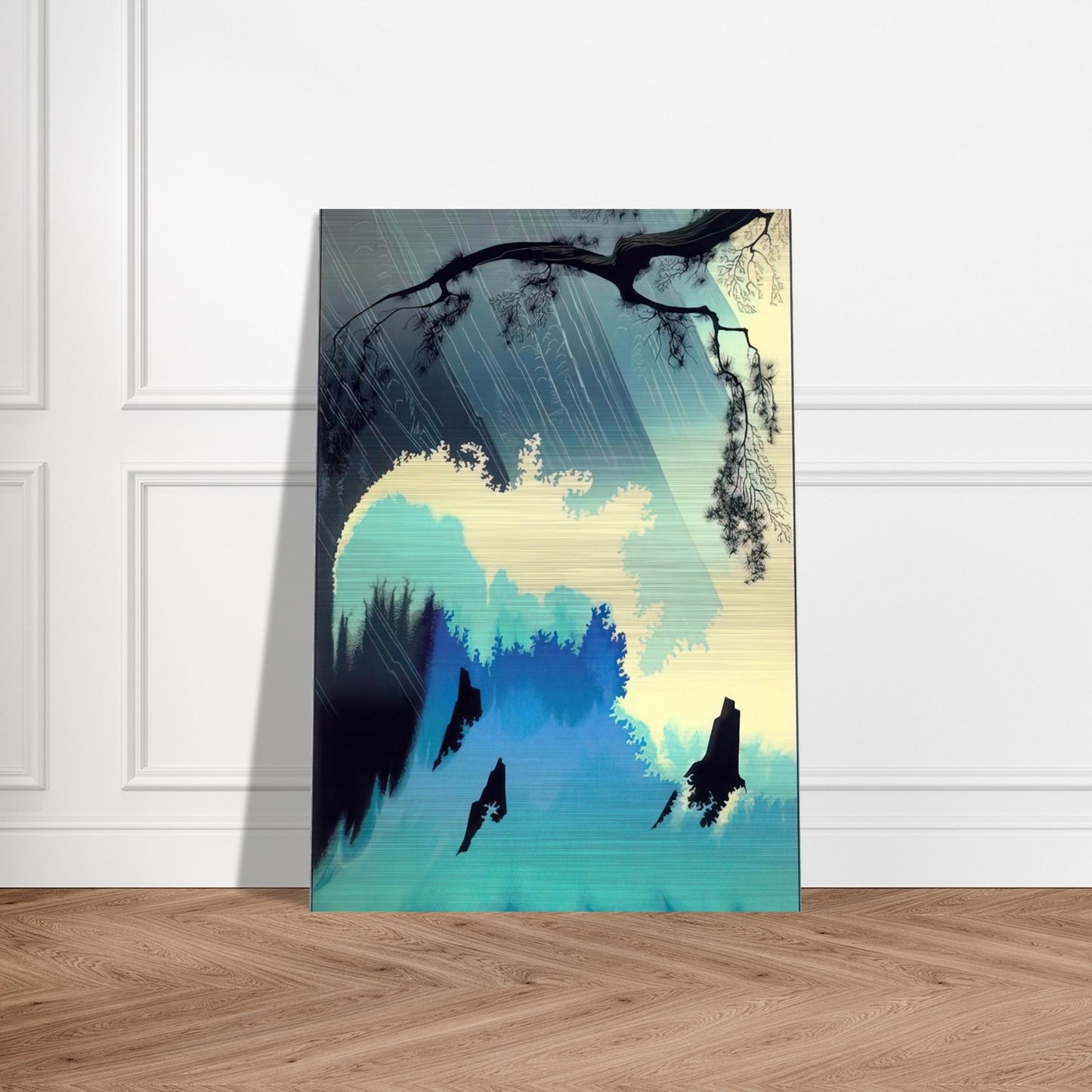 Ocean Splash - Eyvind Earle Brushed Aluminum Print - 70x100 cm / 28x40 inches | Eyvind Earle Aluminum Print | Eyvind Earle Prints