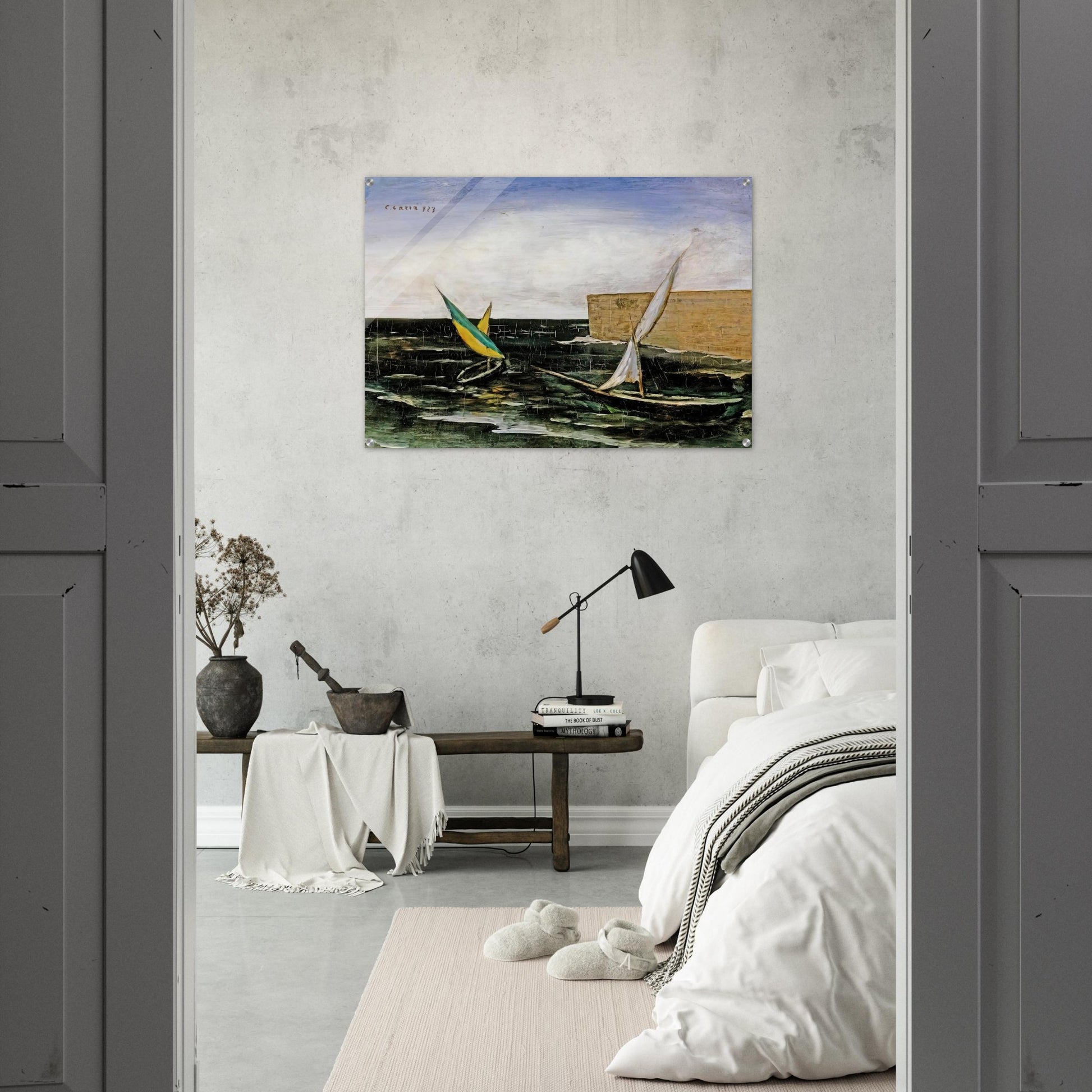 VELE NEL PORTO - Carlo Carra Acrylic Print - 70x100 cm / 28x40″ inches