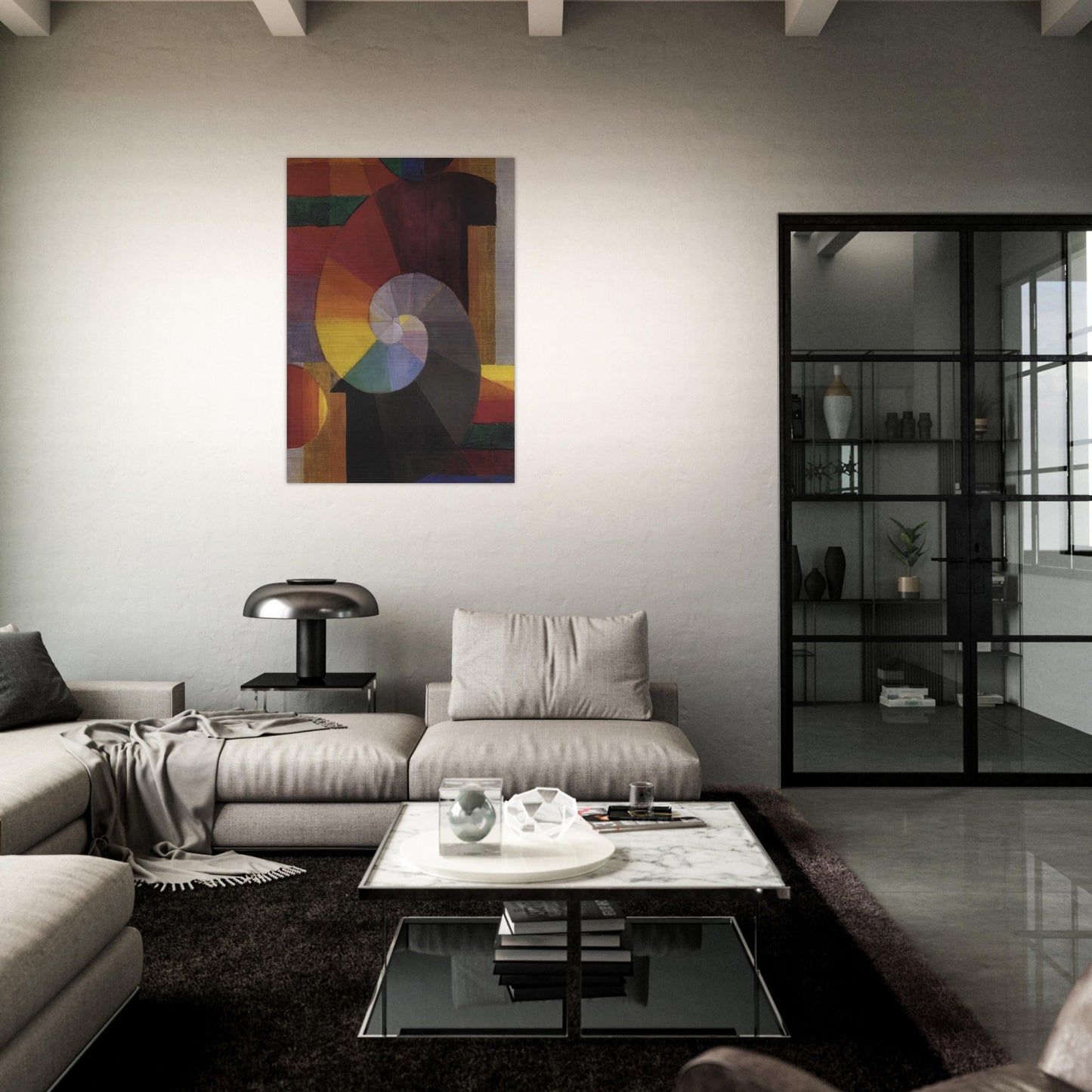 The Meeting - Johannes Itten Brushed Aluminum Print - 70x100 cm / 28x40 inches | Johannes Itten Aluminum Print | Johannes Itten Prints