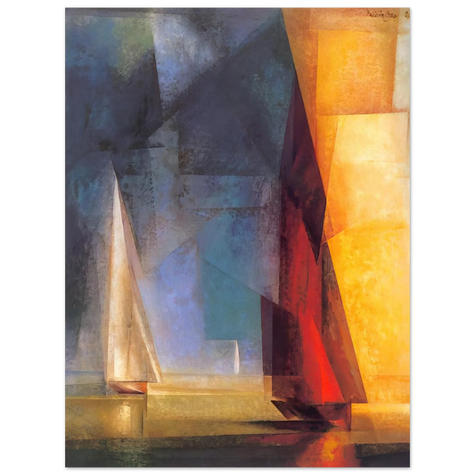 Lyonel Feininger - STILLER TAG AM MEER III 1929  75x100 cm / 30x40inches Fine Art Poster