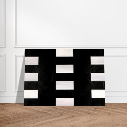 White and Black - Ellsworth Kelly Brushed Aluminum Print - 70x100 cm / 28x40 inches | Ellsworth Kelly Aluminum Print | Ellsworth Kelly Prints