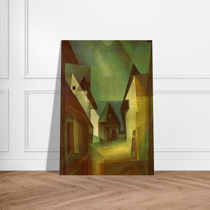 GABERNDORF II 1924 - Lyonel Feininger Brushed Aluminum Print - 70x100 cm / 28x40 inches | Lyonel Feininger Aluminum Print | Lyonel Feininger Prints