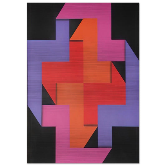 Tibacuy - 1969 - Omar Rayo Brushed Aluminum Print - 70x100 cm / 28x40 inches | Omar Rayo Aluminum Print | Omar Rayo Prints