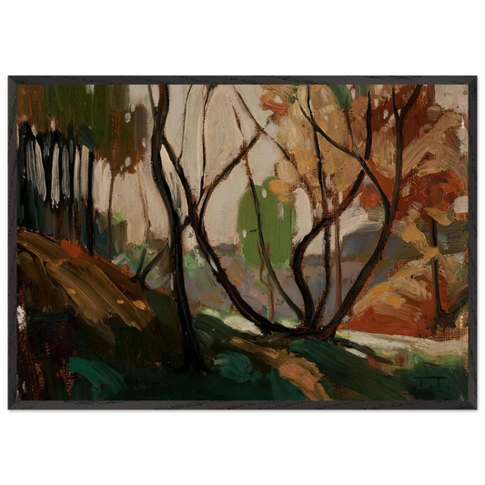SKETCH FOR OPULENT OCTOBER 1915 - Tom Thomson 70x100 cm / 28x40 inches Framed Art Print – Black Wooden Frame