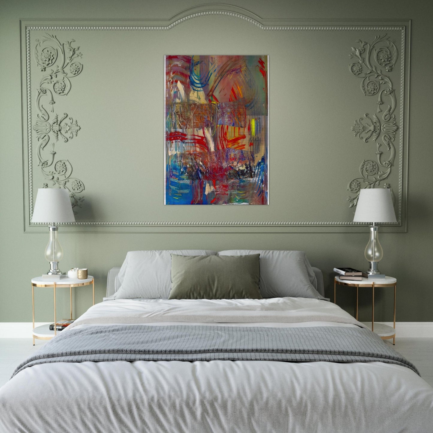 Horses Upside Down - Sam Gilliam Brushed Aluminum Print - 70x100 cm / 28x40 inches | Sam Gilliam Aluminum Print | Sam Gilliam Prints