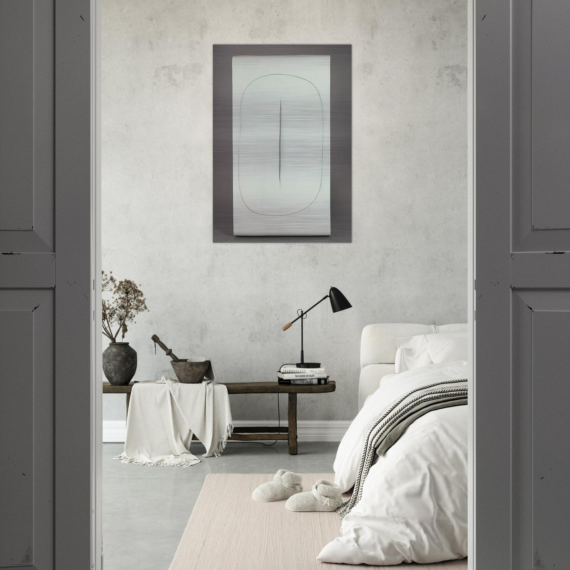 Concept Spatiale - 1968 - Lucio Fontana Brushed Aluminum Print - 70x100 cm / 28x40 inches | Lucio Fontana Aluminum Print | Lucio Fontana Prints