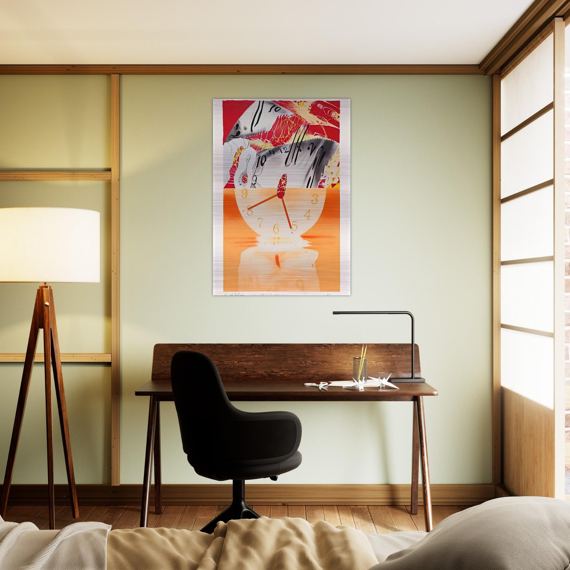 Hole in the Center of the Clock - James Rosenquist Brushed Aluminum Print - 70x100 cm / 28x40 inches | James Rosenquist Aluminum Print | James Rosenquist Prints