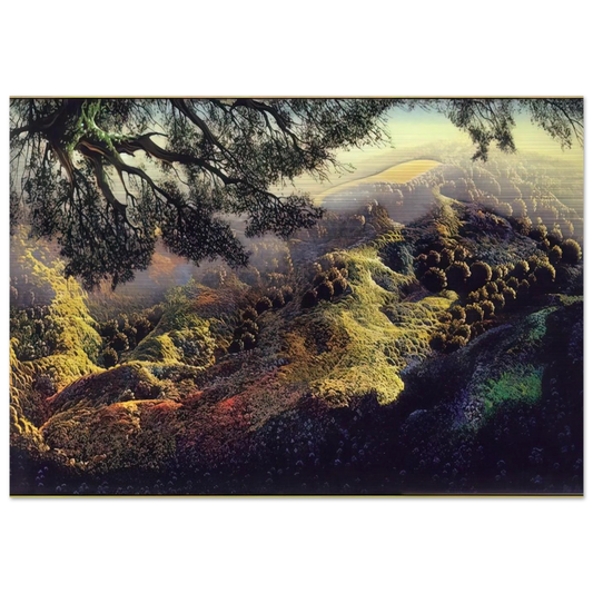 Paradise - Eyvind Earle Brushed Aluminum Print - 70x100 cm / 28x40 inches | Eyvind Earle Aluminum Print | Eyvind Earle Prints