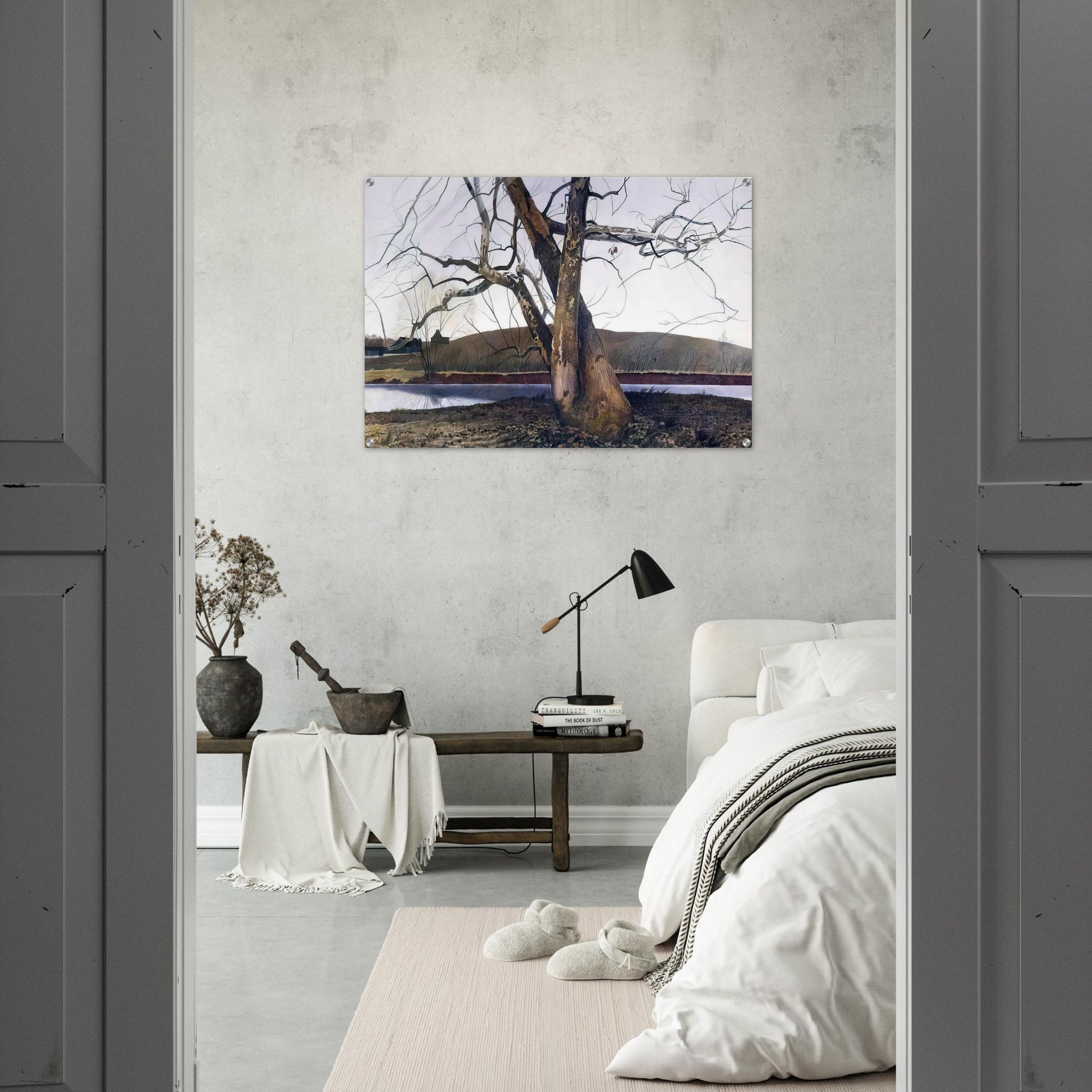 DIL HUEY FARM - Andrew Wyeth Acrylic Print - 70x100 cm / 28x40″ inches | Andrew Wyeth Wall Art | Andrew Wyeth Prints