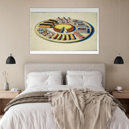 French Pastries - 1963 - Wayne Thiebaud Art Prints - 100x150 cm / 40x60″ inches | Wayne Thiebaud Poster | Wayne Thiebaud Prints