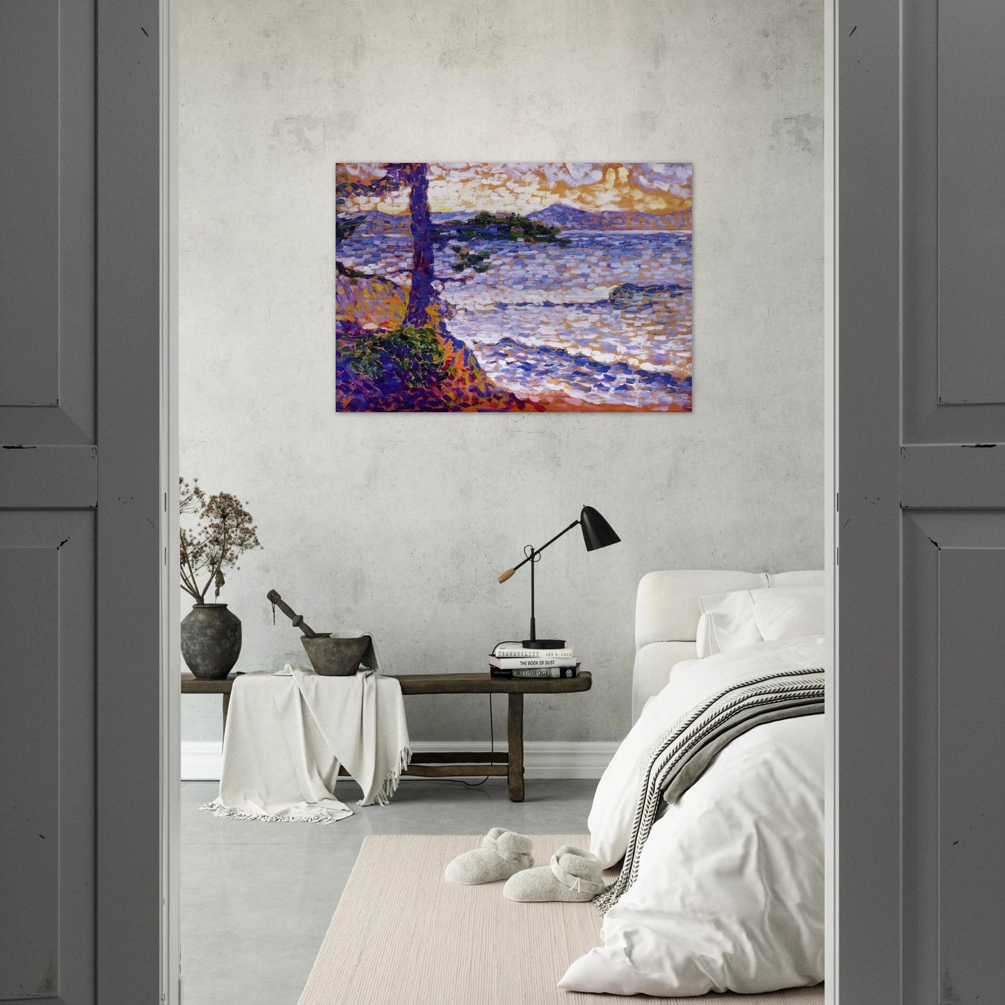 The Mediterranean Coast - Henri-Edmond Cross Brushed Aluminum Print - 70x100 cm / 28x40 inches | Henri-Edmond Cross Aluminum Print | Henri-Edmond Cross Prints