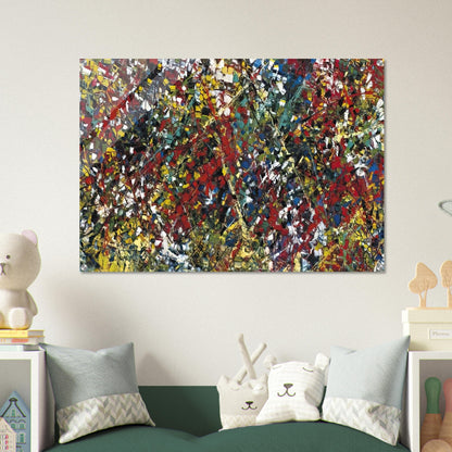 Composition - Jean-Paul Riopelle Acrylic Print - 70x100 cm / 28x40″ inches | Jean-Paul Riopelle Wall Art | Jean-Paul Riopelle Prints