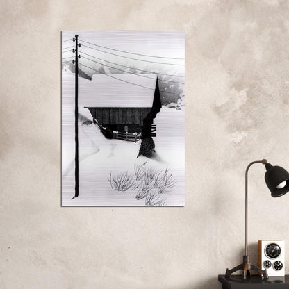 SNOW - MC Escher Brushed Aluminum Print - 70x100 cm / 28x40 inches | MC Escher Aluminum Print | MC Escher Prints